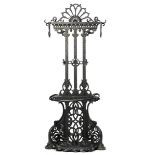 A Coalbrookdale cast iron hall stand2nd half 19th centurywith diamond registration, model number and