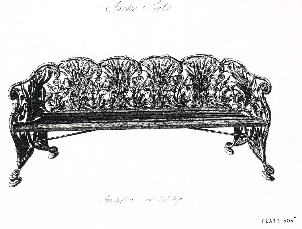 Garden Seat: A rare Falkirk Foundry Cockleshell pattern cast iron seat2nd half 19th centurythe - Image 3 of 3