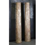 A pair of pink Breccia marble tapering columns  Italian,  18th/19th century 206.5cm.; 81¼ins high