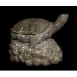 Sculpture: Turtle with Eggs   19th Century  Granite 34cm.; 13½ins high by 28cm.; 11ins wide by