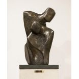 Sculpture: ▲John Brown,  Born 1931  Devotion Bronze resin on polished granite base on GRP stand