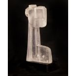 Sculpture: Peter Hayes  Clear Head Acrylic 63cm.; 25ins high by 29cm.; 11½ins wide by 18cm.; 7ins