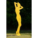 Garden Sculpture: ▲Danu,  born France 1952  Lascive Powder coated heavy gauge steel Signed and