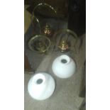 3 hanging oil lamps