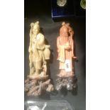 2 Jade figures