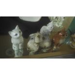 4 Beswick cats