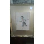 watrercolour of child 1878