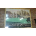 Large railway poster Alnwick Castle