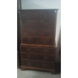 Walnut chest on chest