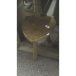Oak 3 leg stool
