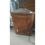 Oak corner cupboard