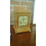 oak mantle clock