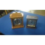 2 modern mantle clocks