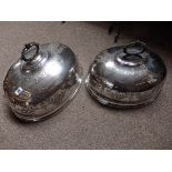 2silver plated food covers