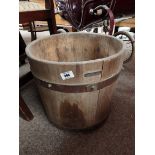Wooden bucket from HMS Warspite