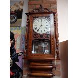 American inlaid wall clock