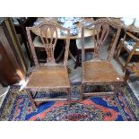 Pair of oak carved chairs