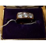 A 3 stone diamond ring total diamonds 3 3/4