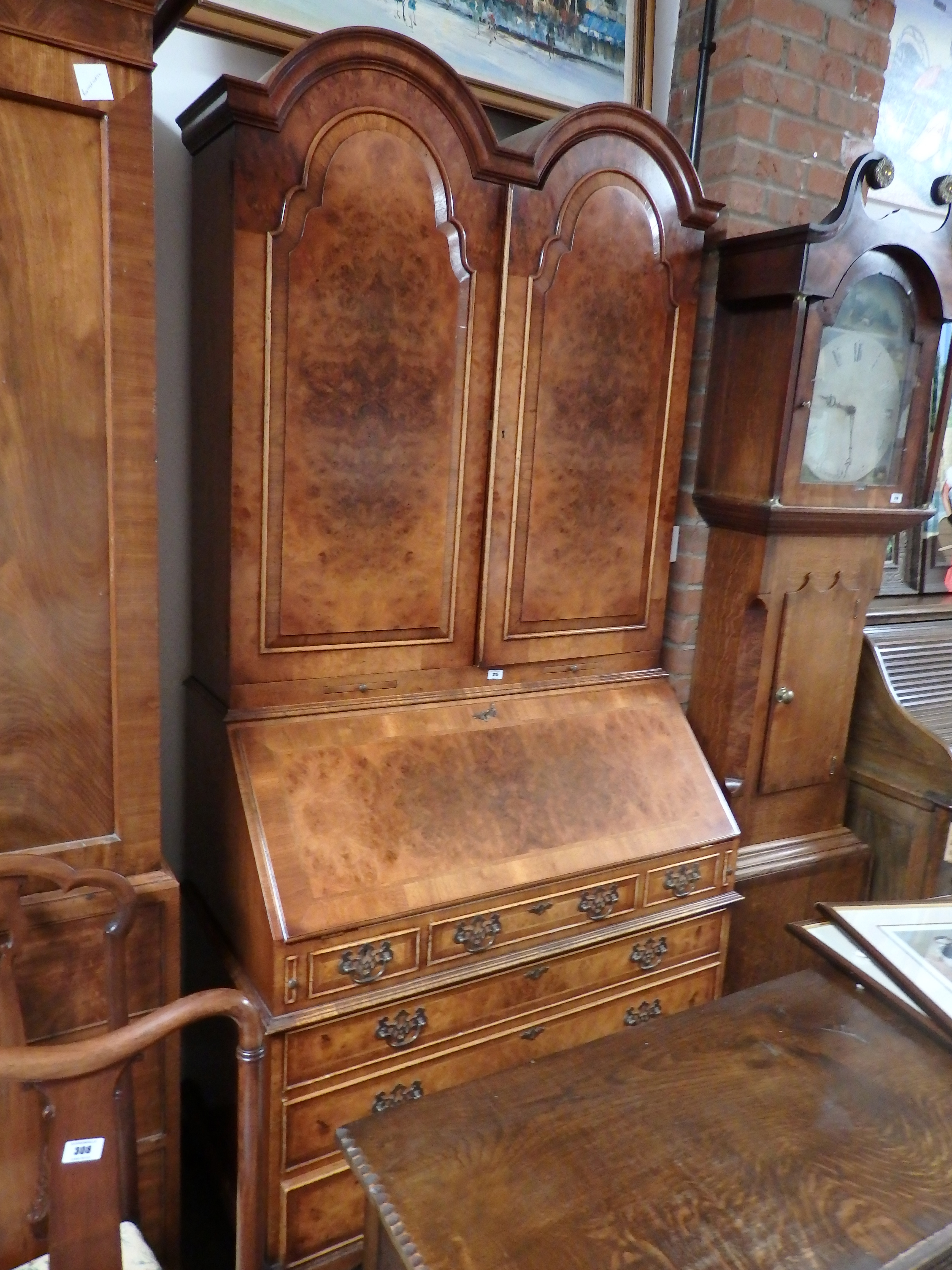 Walnut secectaire bookcase