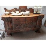 Art Nouveau oak sideboard