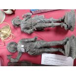 Pair spelter figures 18"