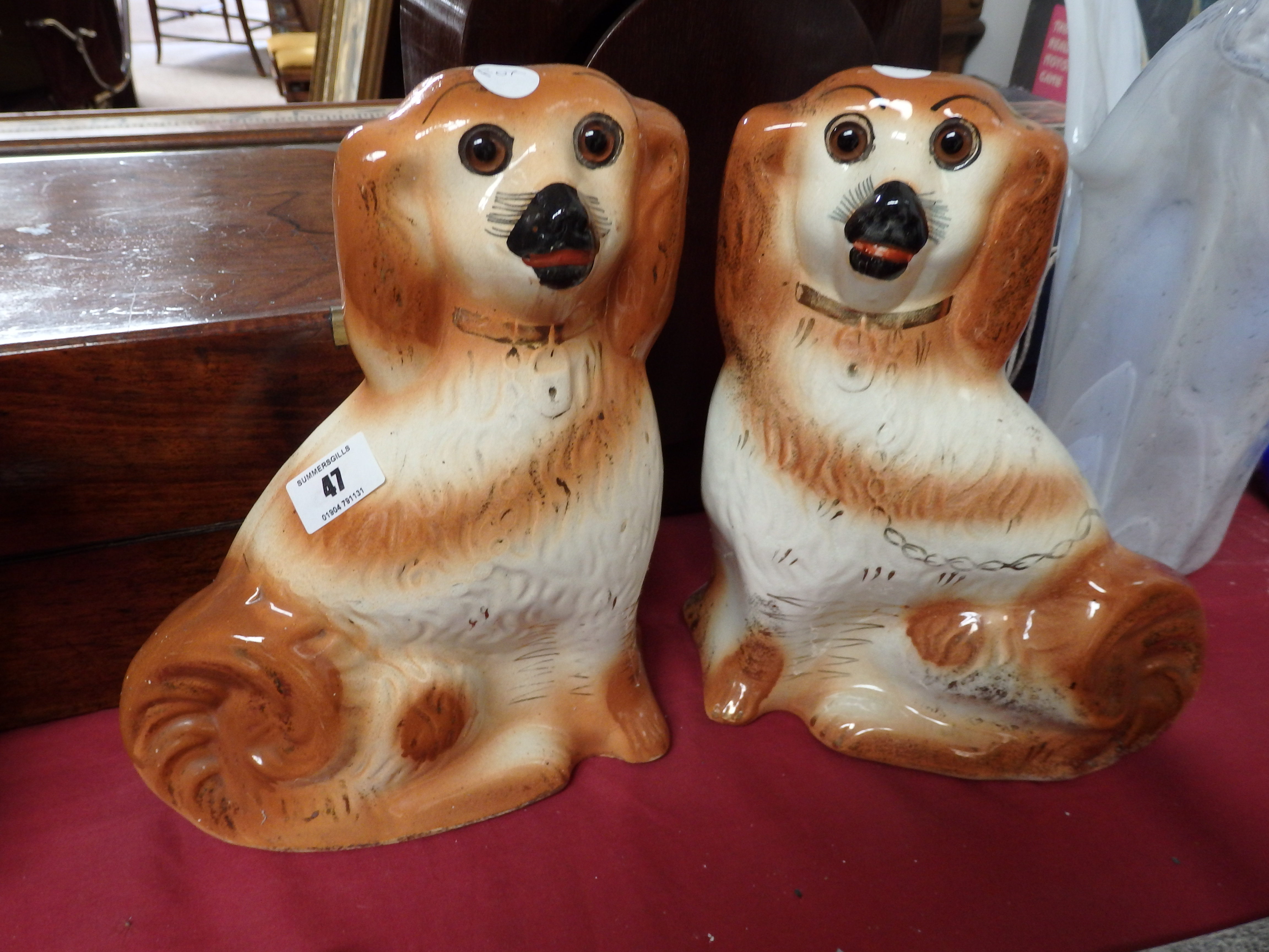 Pair Staffordshire dogs