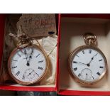 2 x gold plated pocket watches