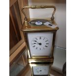 Large brass carriage clock