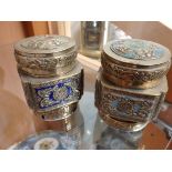2 Oriental storage jars