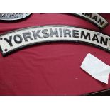 Railway sign "Yorkshire man"