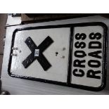 Cross roads sign