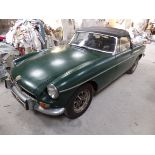 1973 MGB soft top for restoration and paperwork