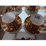 2 Crown Derby coffee cups and saucers