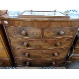 Mahogany bow front chest