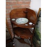 Mahogany corner washstand