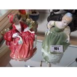 2 Doulton figures