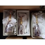3 x silver goblets