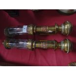 Pair of "GWR" lamps