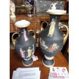 2 Continental style vases