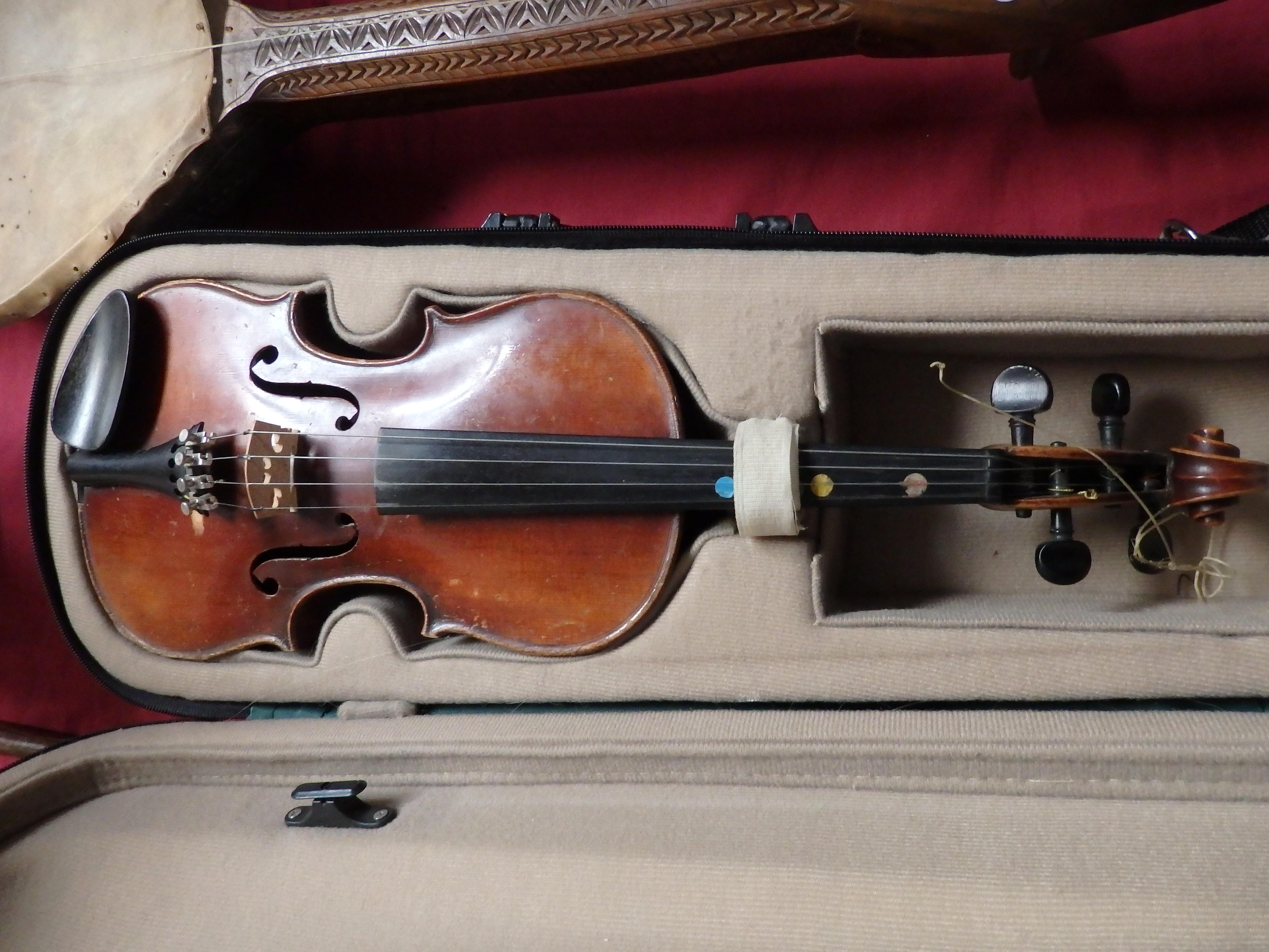 Violin in case