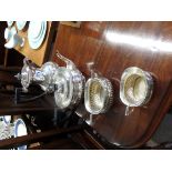 4 piece plated tea set