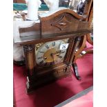 Mahogany brass faced mantle clock