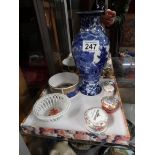 Collection of porcelain including 3 halcyon day enamels