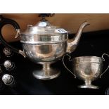 2 Piece silver tea set (562g)