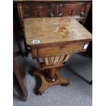 Victorian Walnut sewing and games table