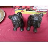 Pair Spelter lions