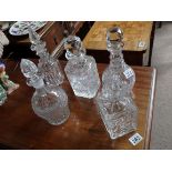 5 Glass decanters