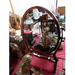 Victorian Mahogany toilet mirror