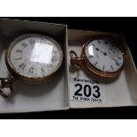 2 gold pocket watches