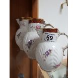 3 x Coalport jugs